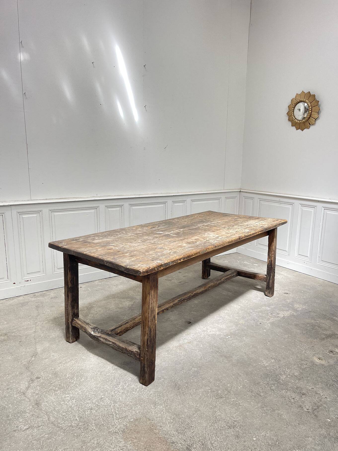 Table de ferme 1900 en chêne "Ruoms"