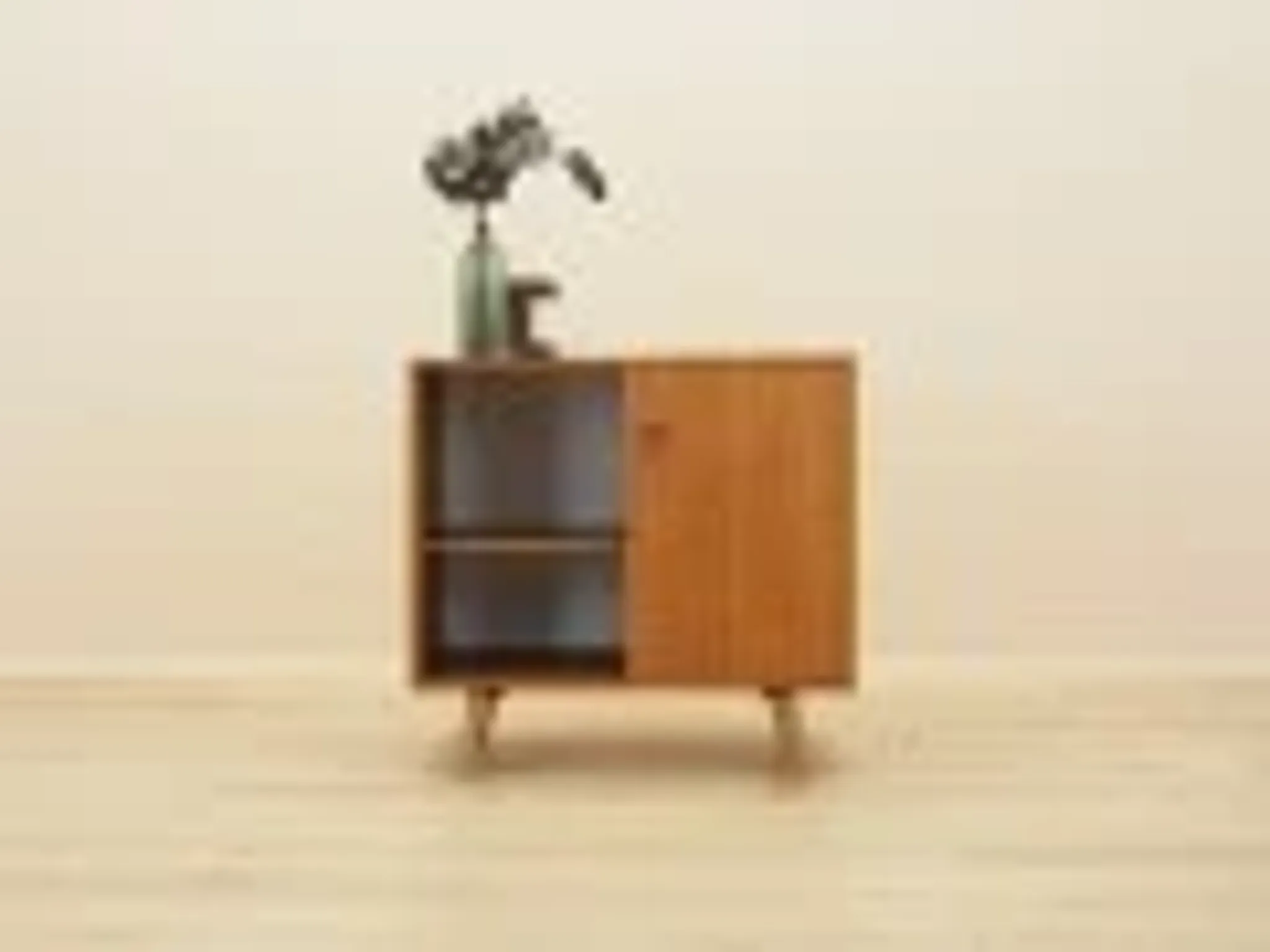 Ash cabinet with sliding doors by Hjørnebo, Danish, 1960s