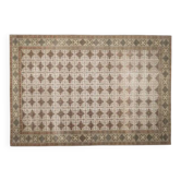 Tapis turc Oushak fait à la main en laine et coton marron, années 1970