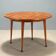 Vintage beech veneer table, checkerboard effect, Italian design from the 1950s.