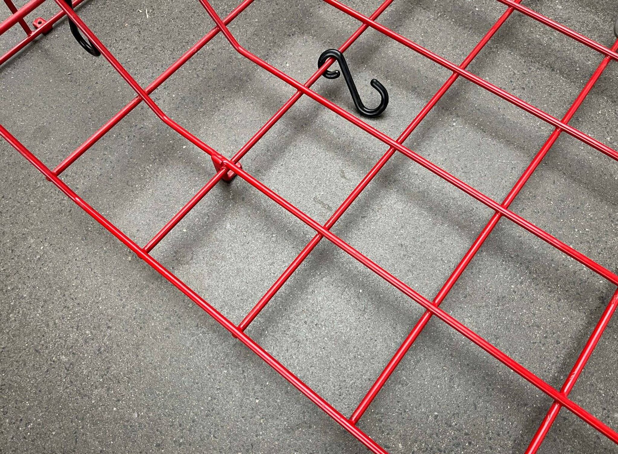 Red rope coat rack, modern German mid-century, 1960s.