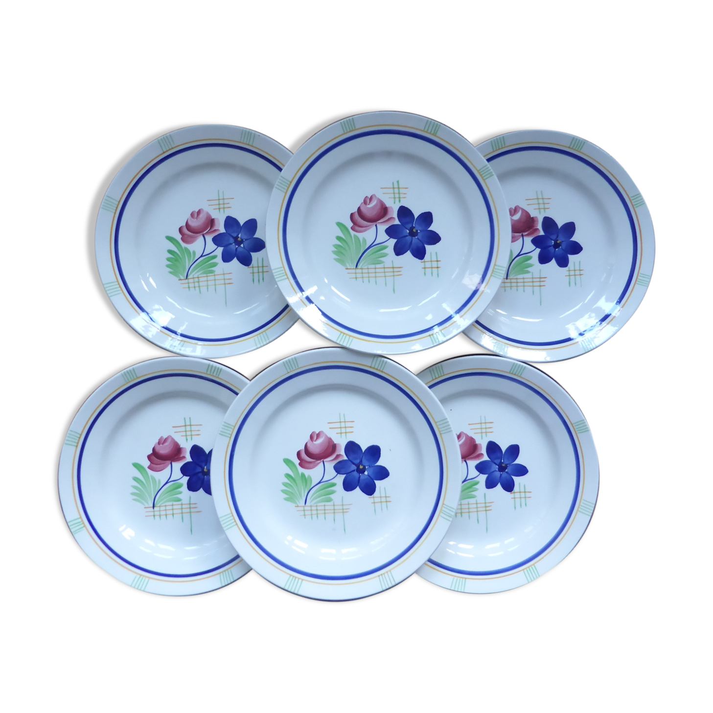 Hobein Lot De 6 Grandes Assiettes Plates De 25 Cm En Polypropylène Sain