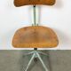 Chaise d'atelier industrielle verte, années 1950