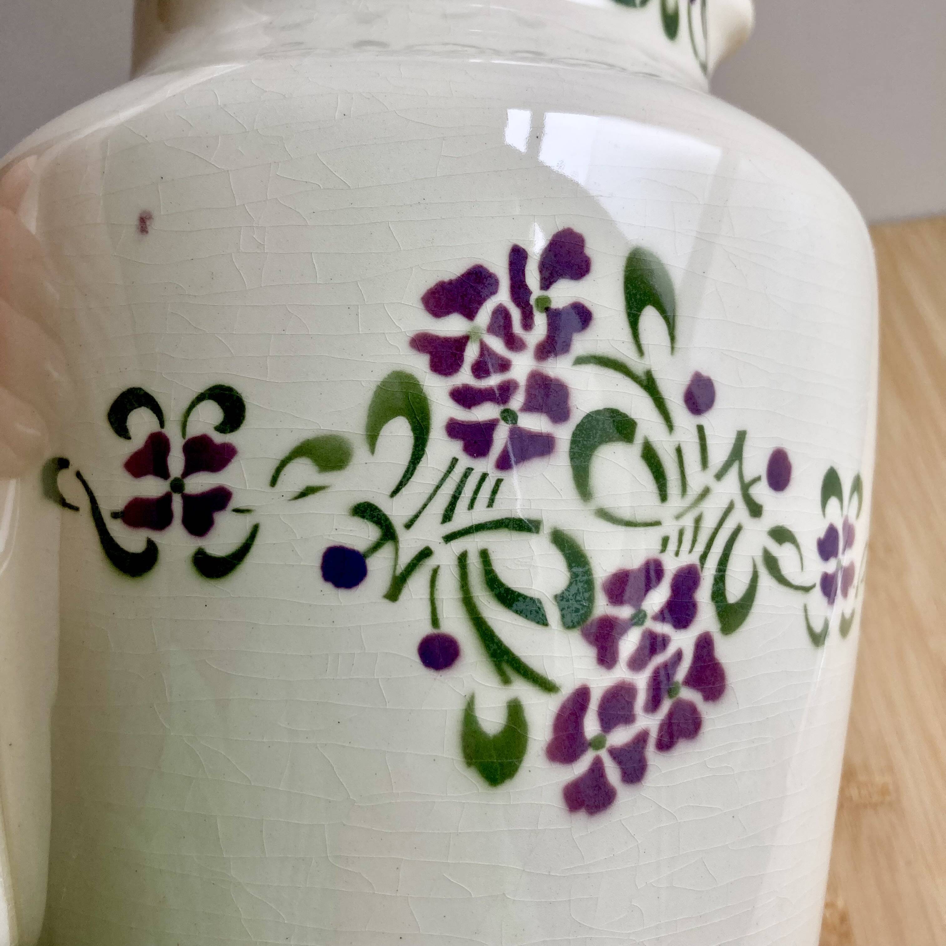 Pitcher / Vase / Jug - Ironstone - Art Nouveau