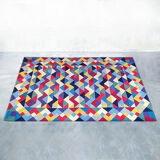1980s Gorgeous Woolen Rug by Ottavio Missoni called "Pyramid. Limited edition