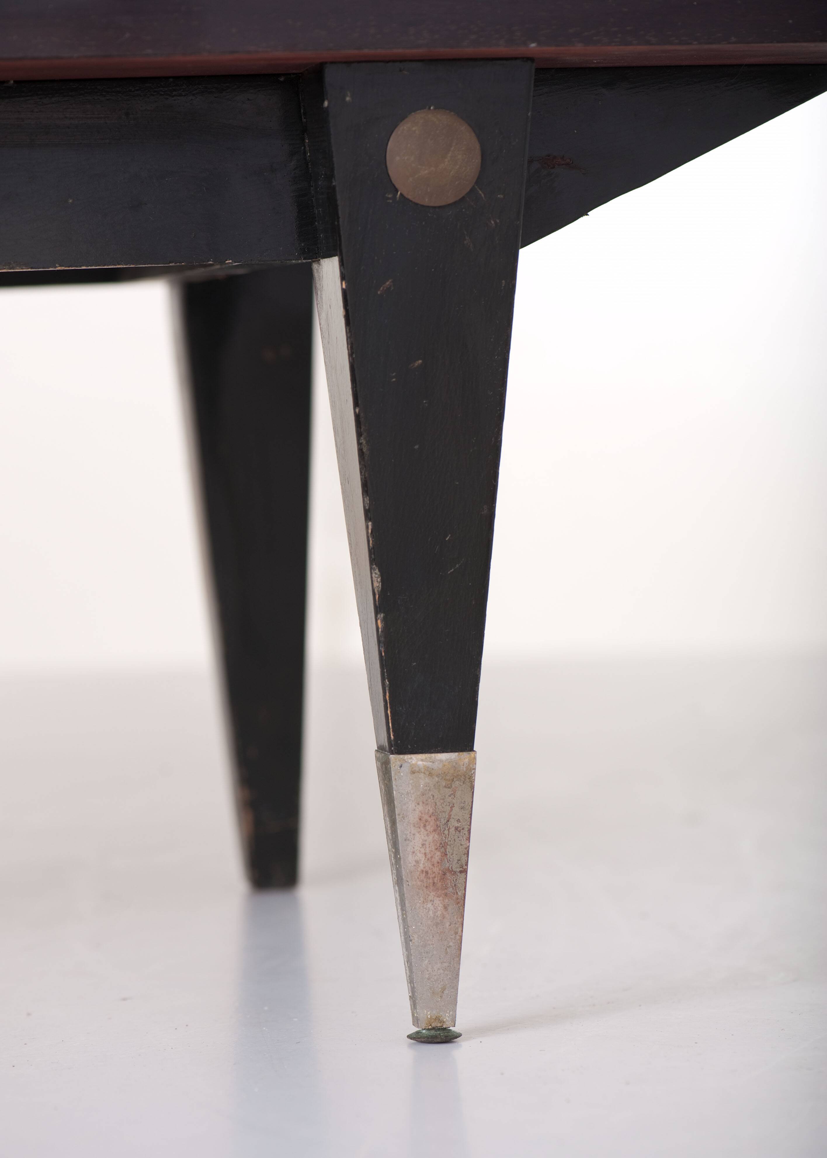 3-drawer varnished rosewood chest of drawers from the 60s