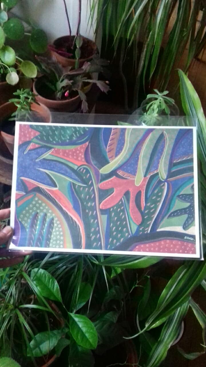 Green coral, illustration painting