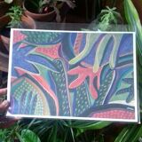 Corail vert, illustration peinture