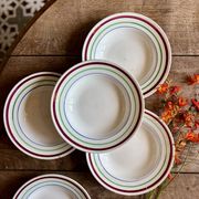 Lot de 6 assiettes creuses vintage, modèles Gildas