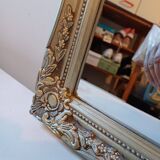 Miroir Bois et Stuk Argenté