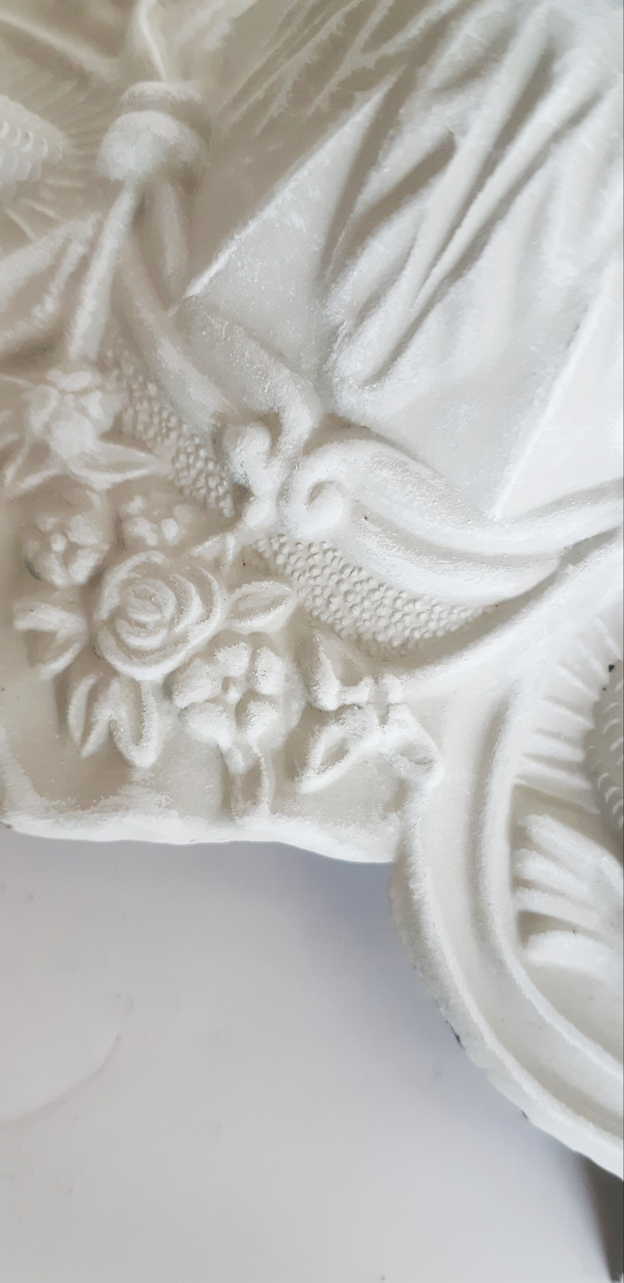 Gray patinated angel bedside lamp