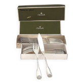 Christofle Vendôme 12 fish cutlery sets, 24 pieces, silver-plated metal, in excellent condition.