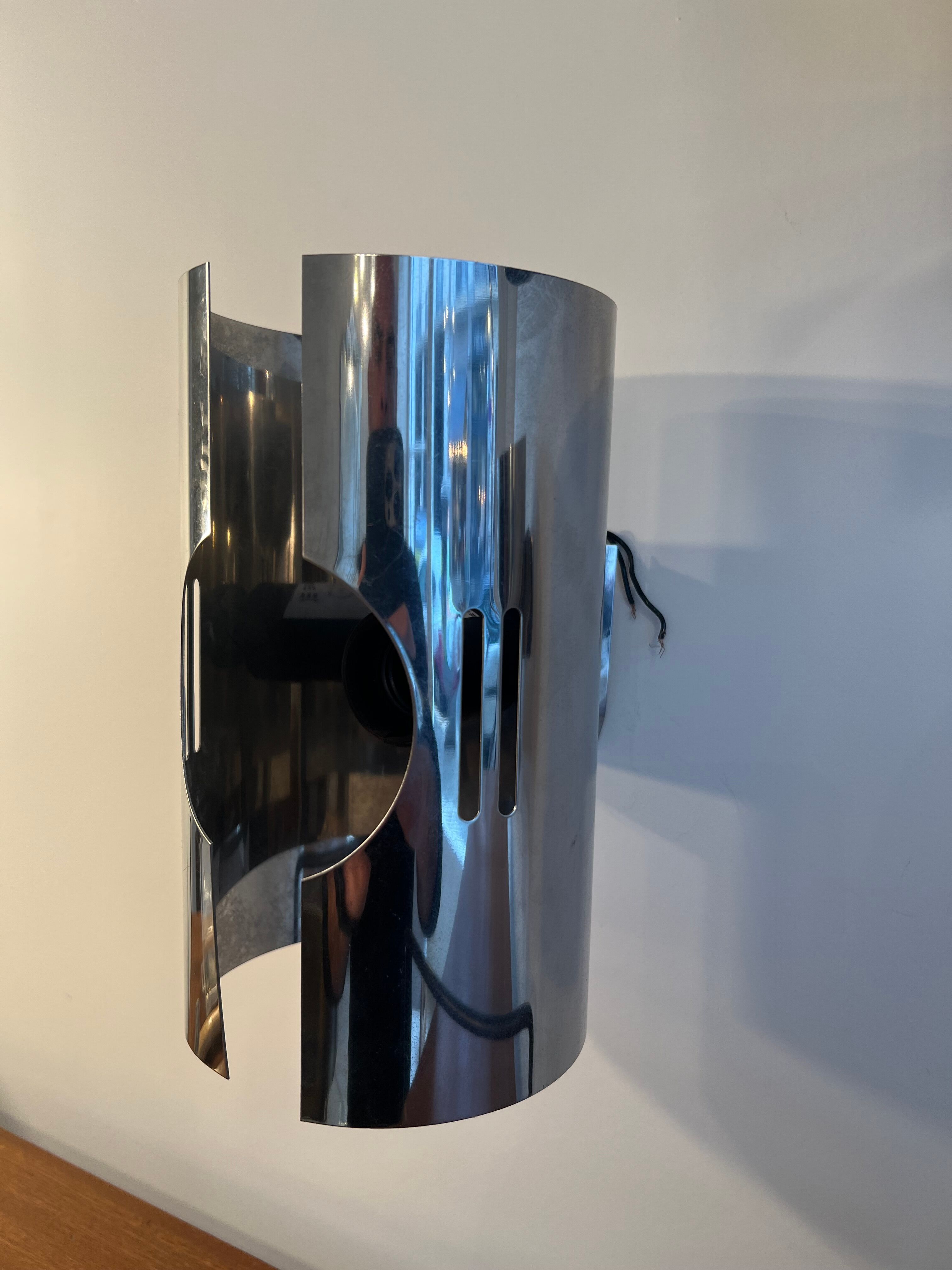 Suite of three design wall lamps 1970 Space Age