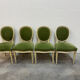 4 studded Louis XVI medallion chairs