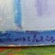 Canvas signed "blue houses"