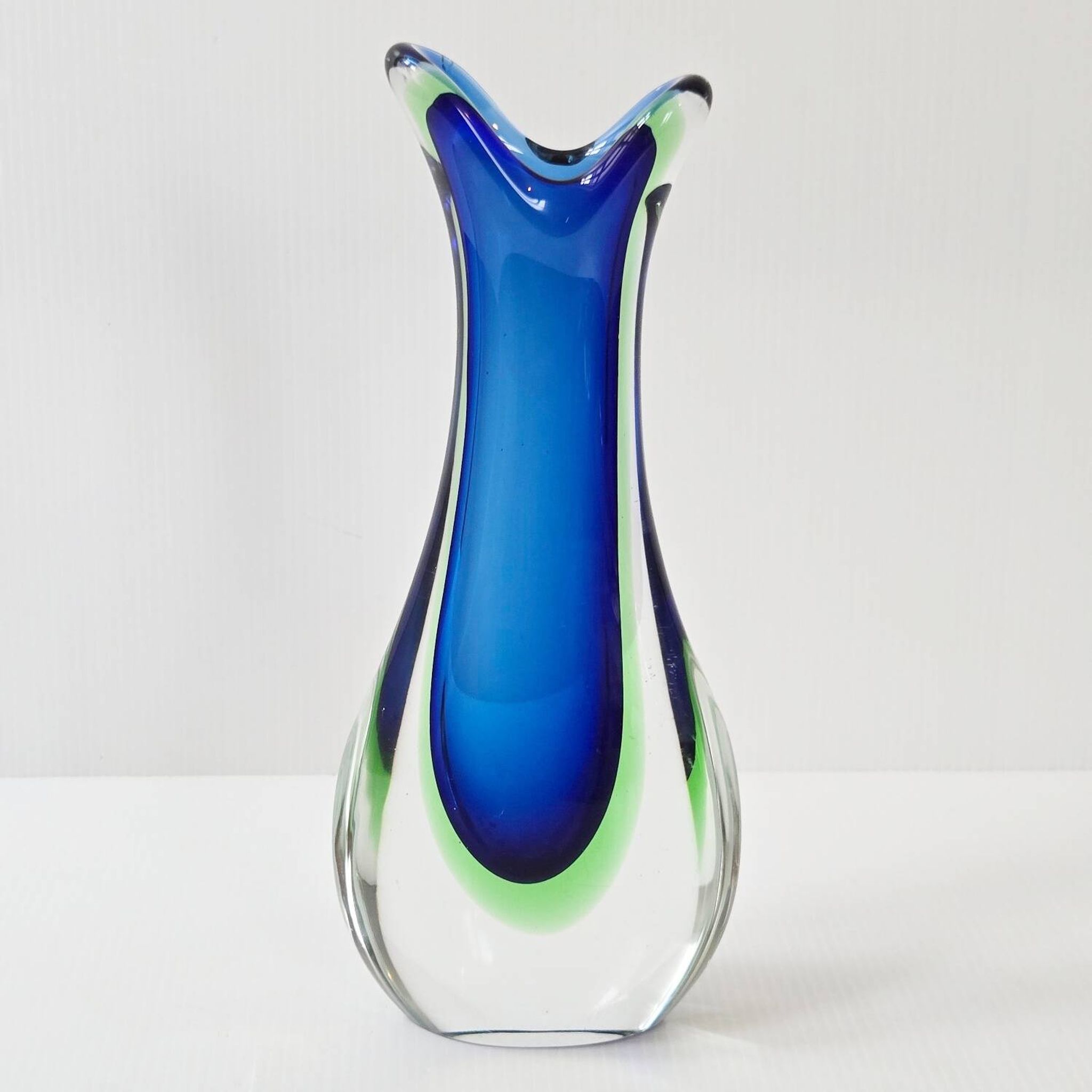 Vase vintage en verre de Murano Sommerso, 1960