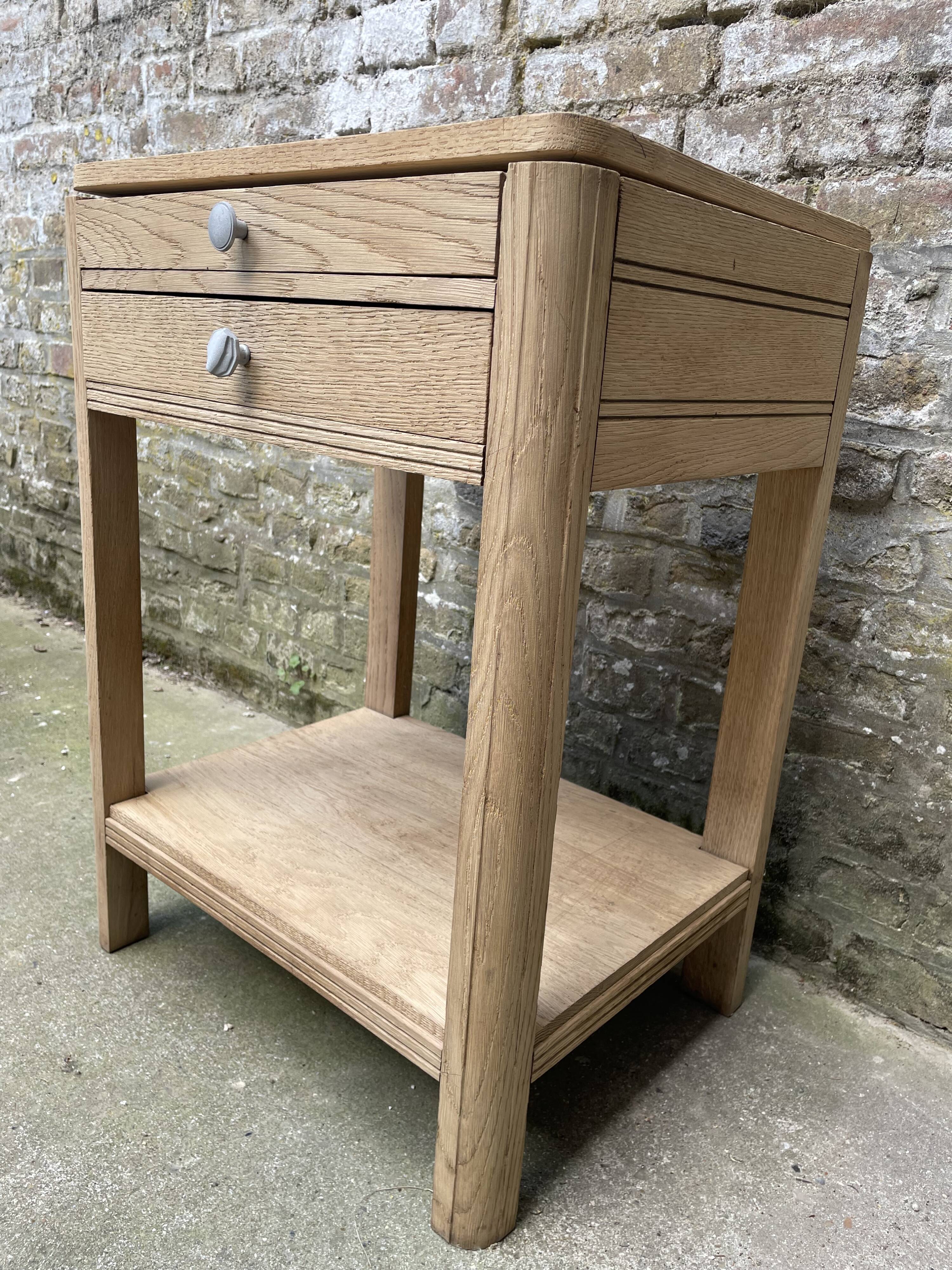 Worker in sandblasted solid oak, circa 1940