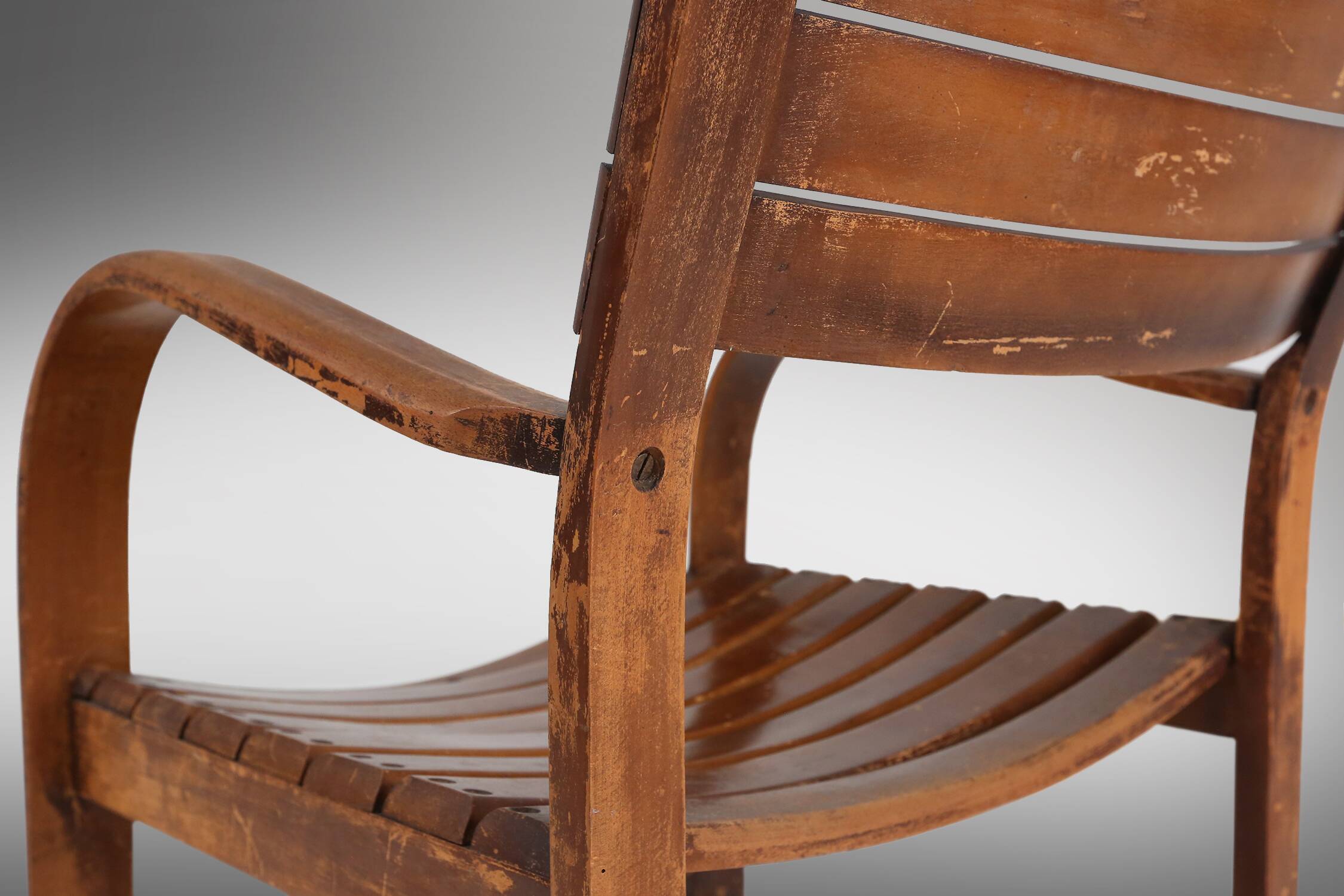 Art Deco wooden armchair 1930