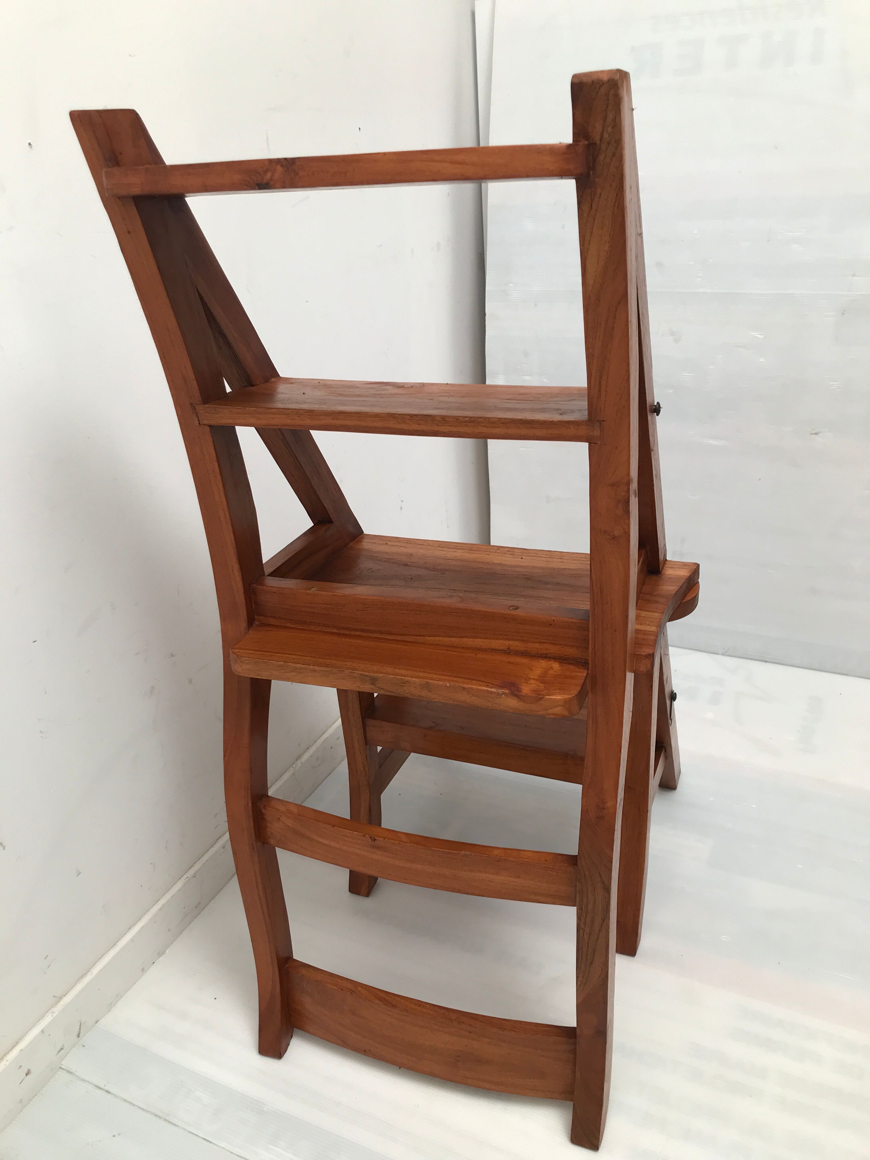 Vintage library stepladder chair