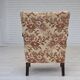 1950s, Danish artdeco armchair, furniture velour, beech wood, reupholstered