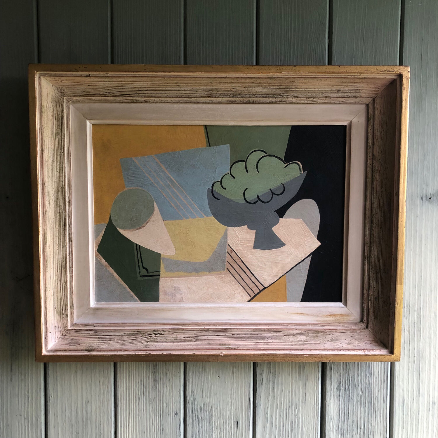 Abstract painting on panel