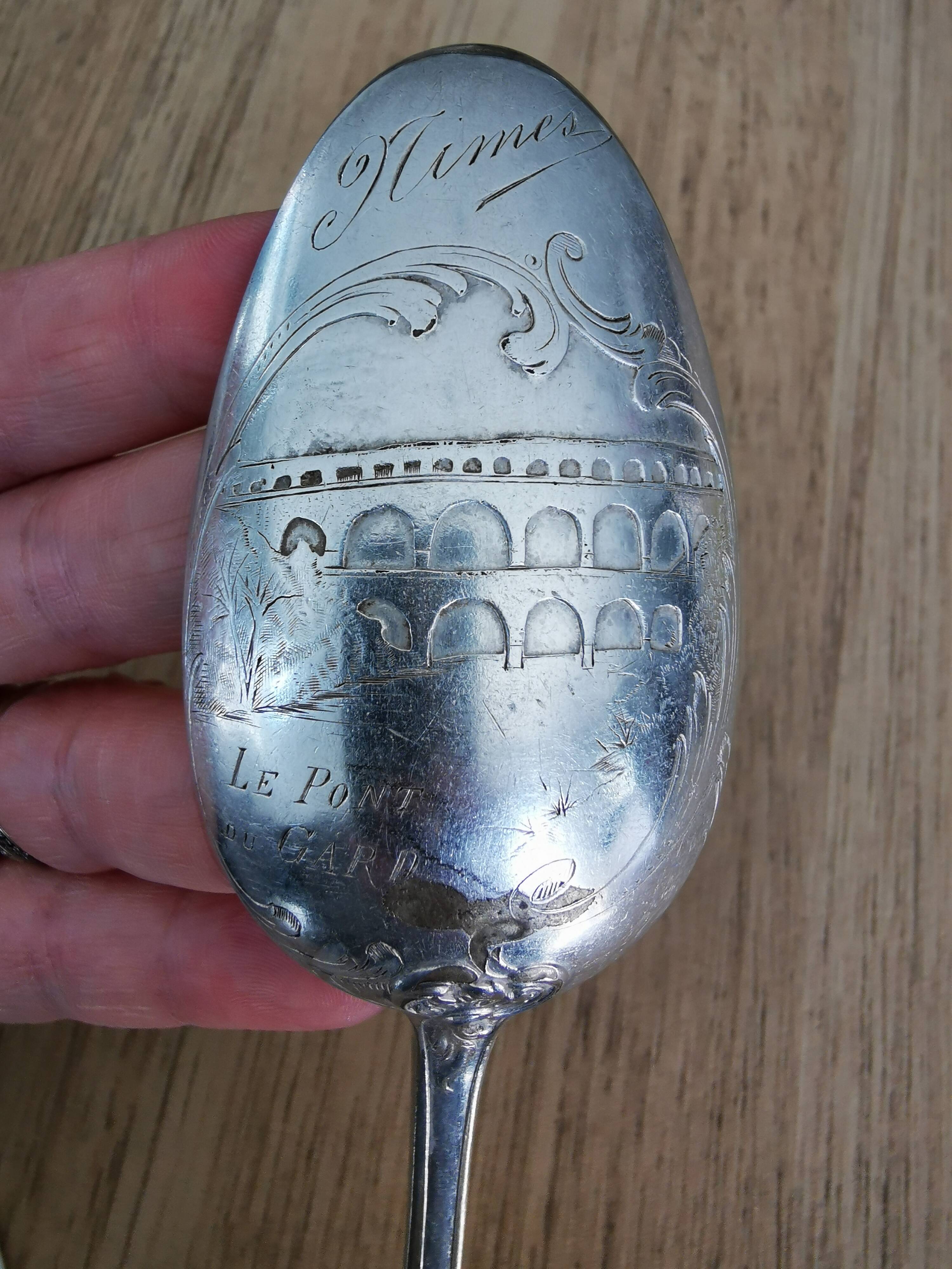 Large table spoon of 21 cm Nîmes Pont du Gard