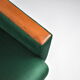Original vintage armchair, 1960s, restored, green bottle velvet