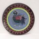 Ceramic wall plate folk bird