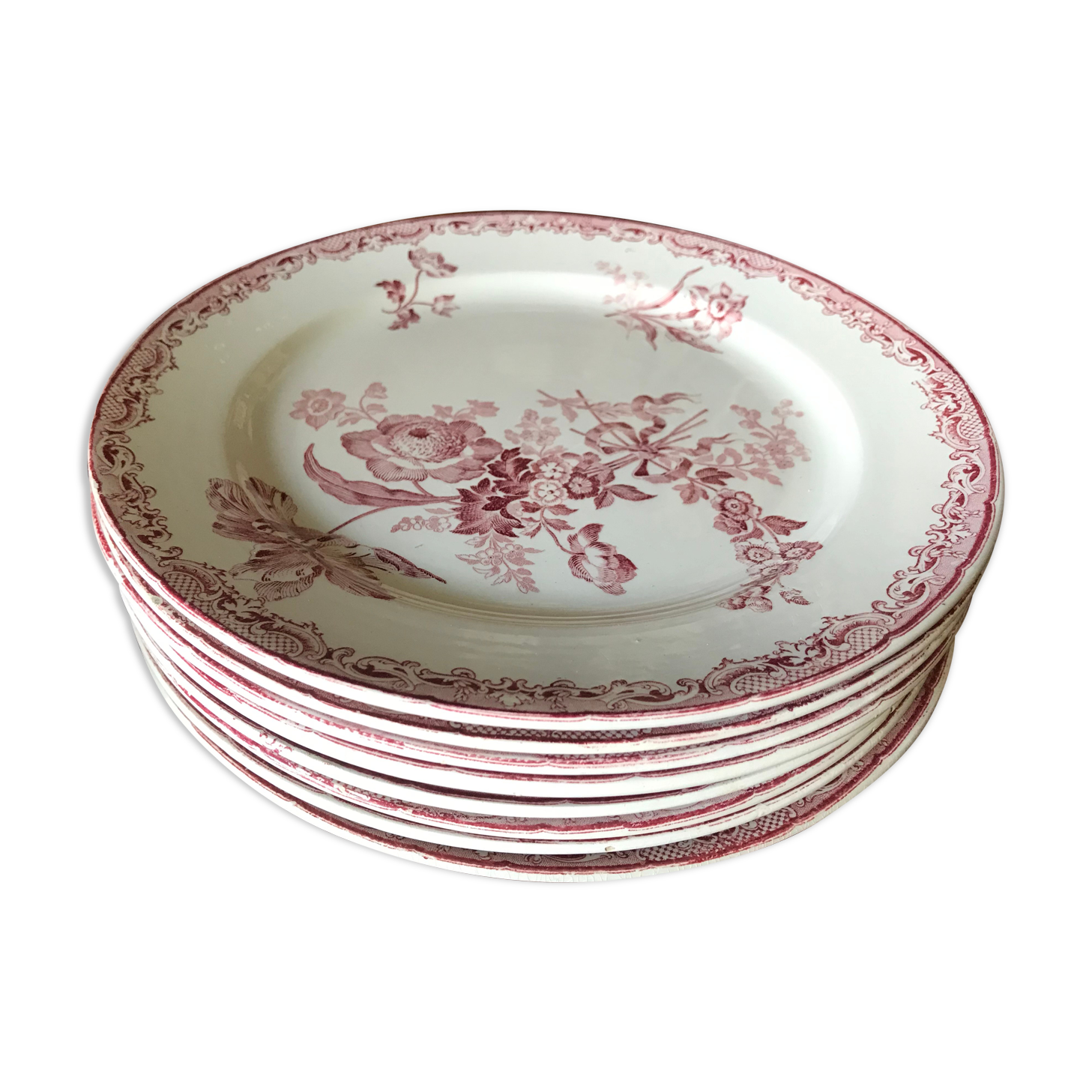 Eight plates Sarreguemines