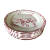 Eight plates Sarreguemines