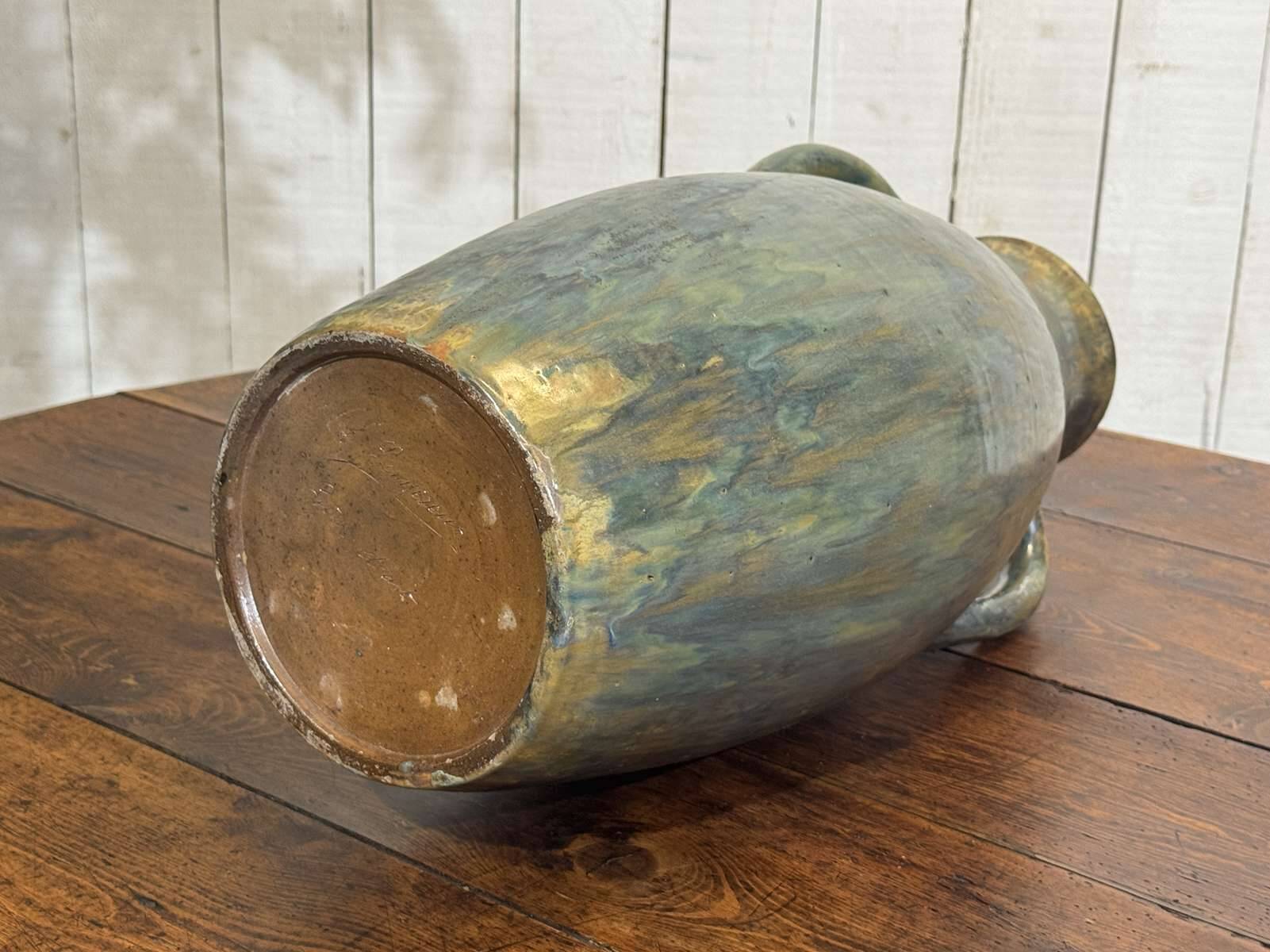Large stoneware vase signed Léon Lempereur, work from the 1950s.