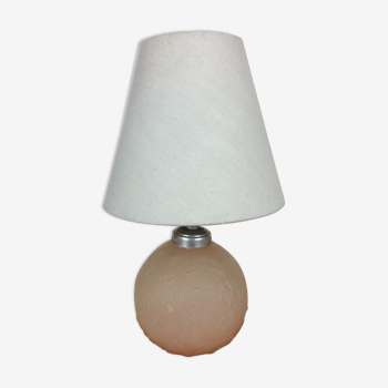 Lamp ball glass pink pattern flowers