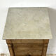Bedside table 1940 sliding shutter and white marble