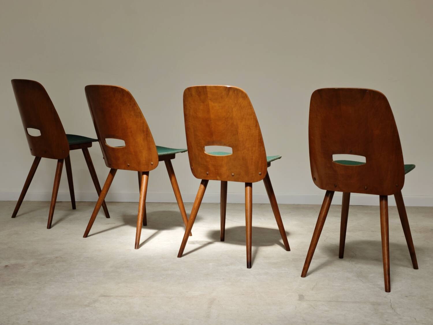 Set of 4 Lollipop chairs by Frantisek Jirak for Tatra 1960