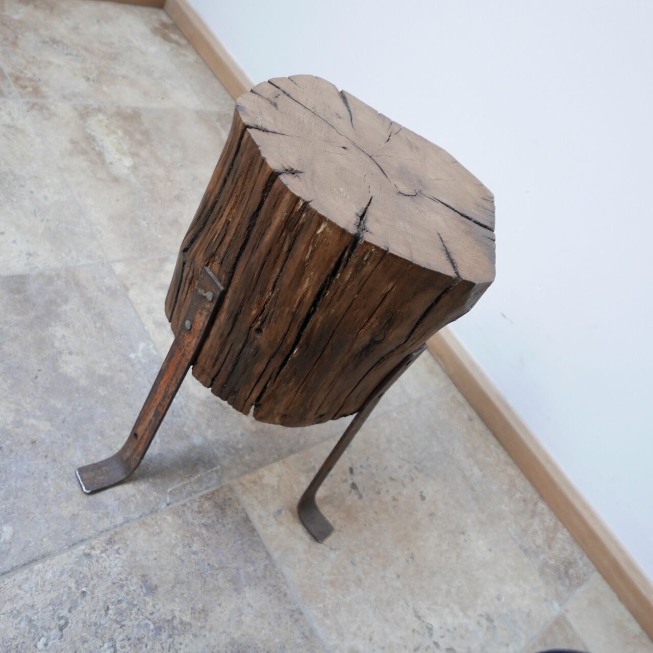 Mid-Century English Stump Side Table