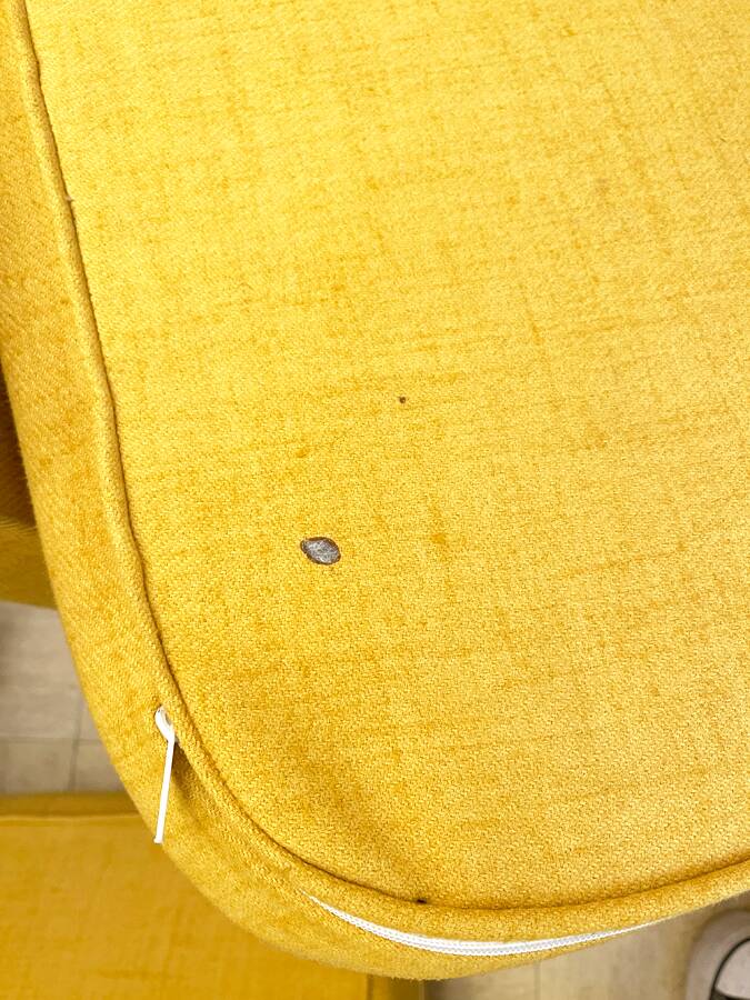 Mustard yellow Scandinavian armchair, 1950