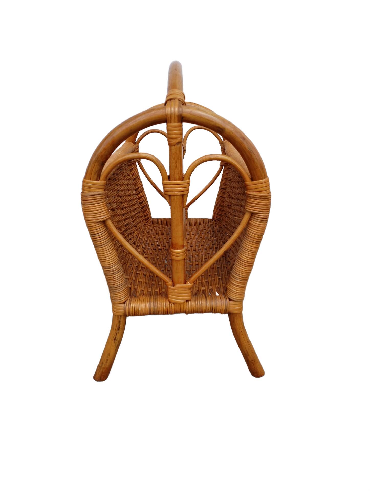 Rattan magazine rack