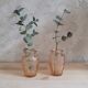 Paire de vases art déco verre rosé