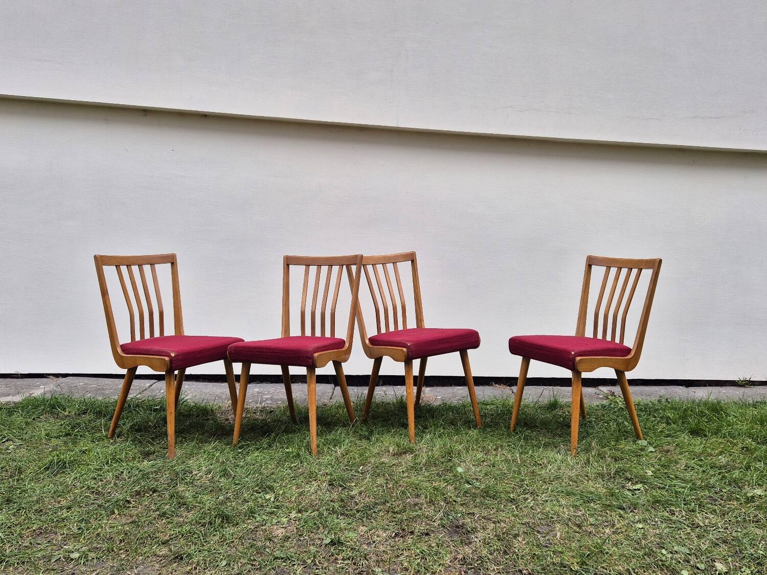 Set of 4 Vintage Czech Chairs 1960s