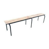 Former industrial school bench Mullca vintage metal wood 1950
