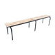 Former industrial school bench Mullca vintage metal wood 1950