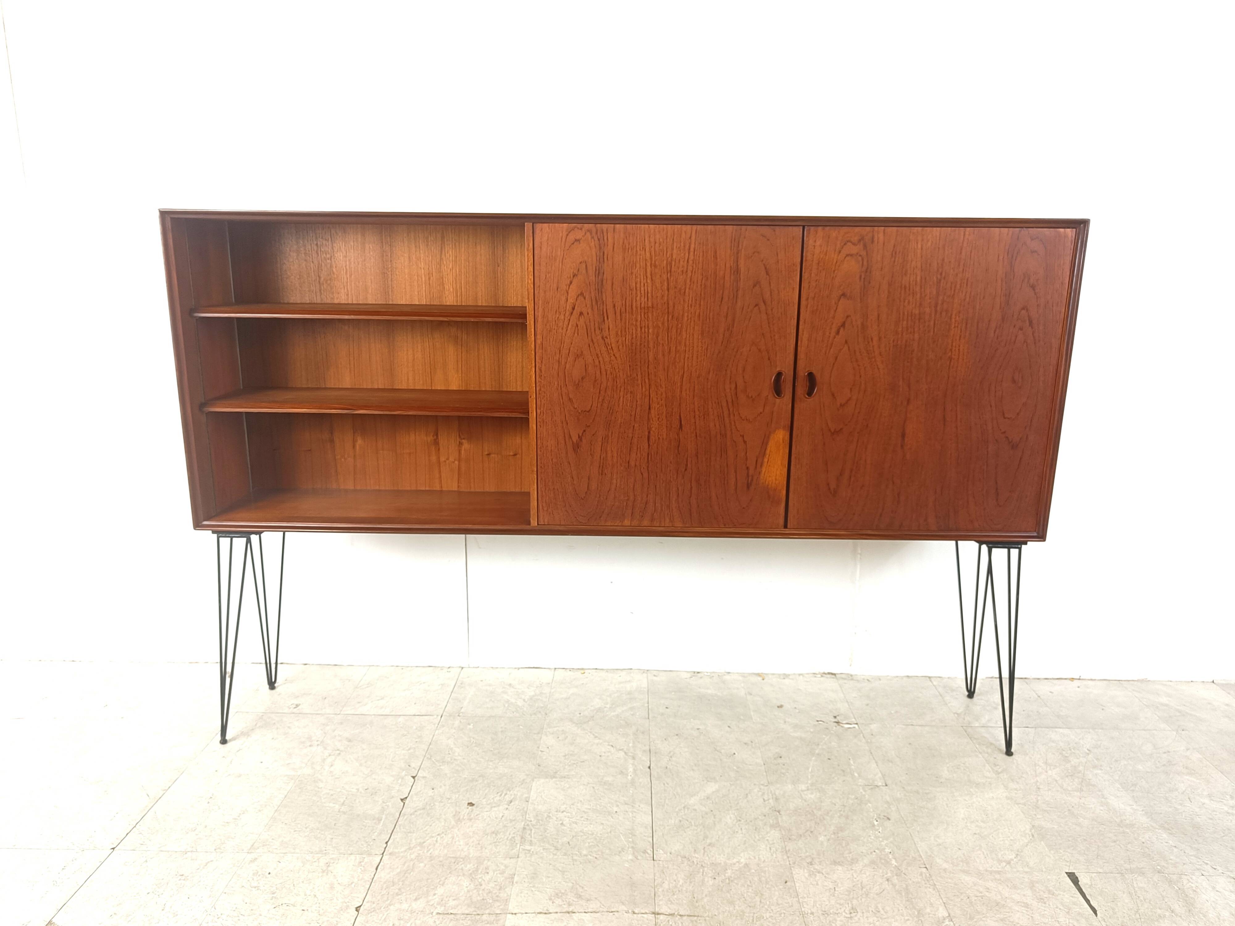Mid century teak highboard by Oswald Vermaercke, 1950s