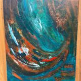 Signed vintage contemporary painting