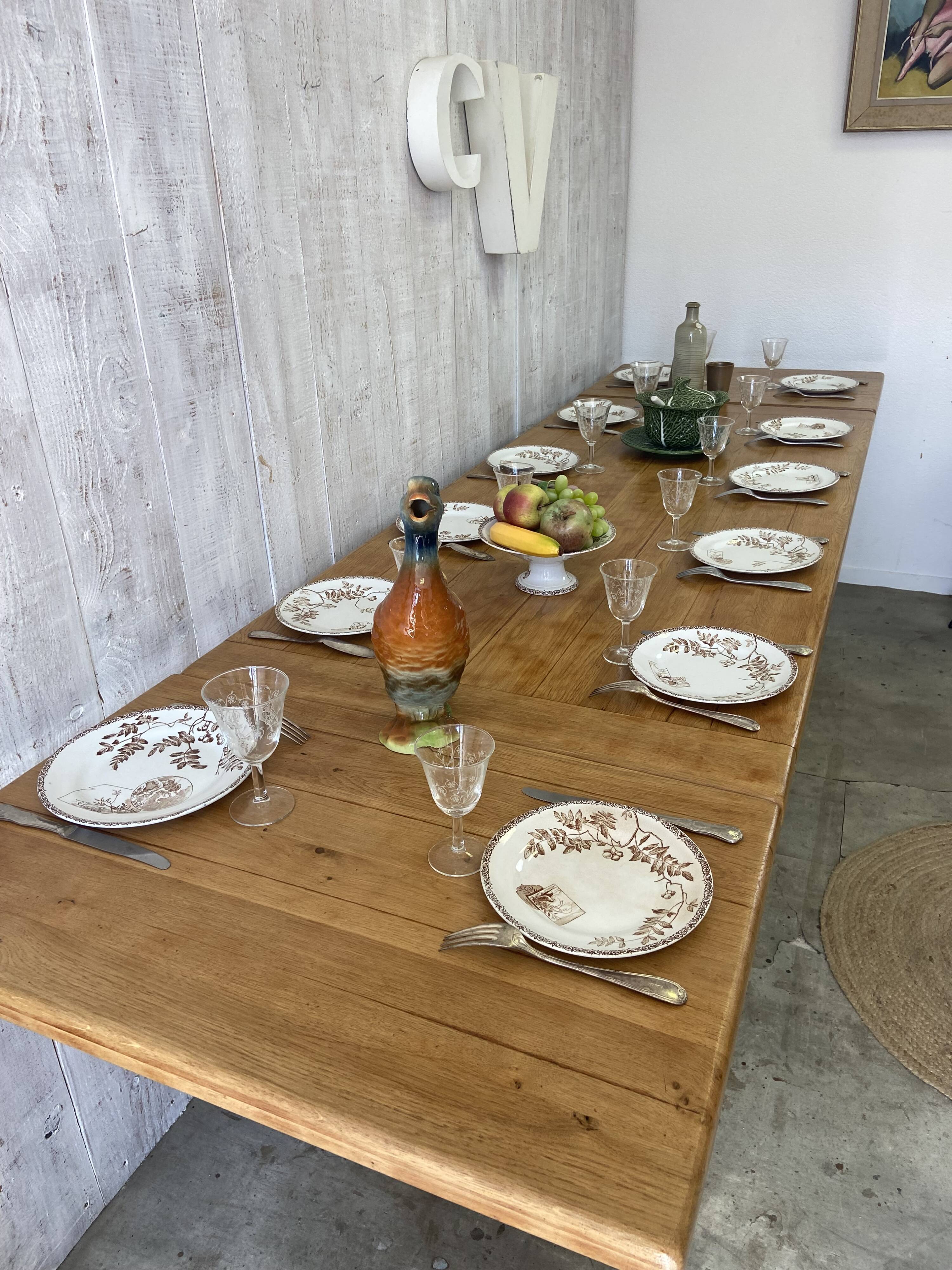 Table de ferme 180/280x80cm