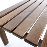 Vintage Wood Slatted Bench - 1960s