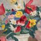 Original Swedish Oil on Canvas – "Flowers and Fruit by Ellis Wallin"