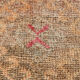 3x9 red & blue herki vintage runner rug 92x286cm