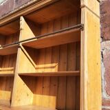 Pine bookcase (251 x 49 x height 288 cm)