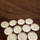 11 porcelain plates 12 sides bordered small flowers