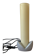 Cylindrical yellow Murano glass with silver flower stand table lamp from Italy